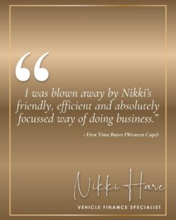 Kind words like these are something I'll never take for granted. Thank you so much. #InTheirOwnWords #CustomerExperience #HappyClients #VehicleFinance #CarFinanceSA #VehicleFinanceSpecialist #FinanceMadeSimple #StressFreeFinance #SouthAfricaBusiness #CarUpgrade #NikkiHare #ParadimeFinance #FinanceSupport